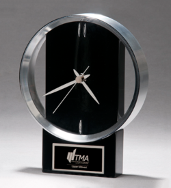 Black and Silver Modern Design Clock