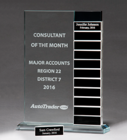 Jade Glass Award with 12 Individual Blocks