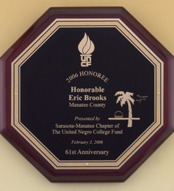 Octagonal Rosewood Piano Finish Plaque
