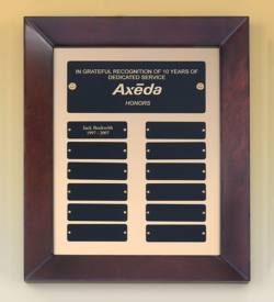 Cherry Finish Wood Frame Perpetual Plaque