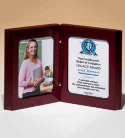 High Gloss Rosewood Stained Book Award