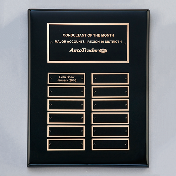Black Piano-Finish Perpetual Plaque 1 Black Piano-Finish Perpetual Plaque