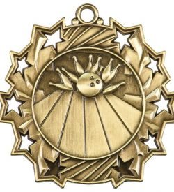 2 1/4 inch Bowling Ten Star Medal