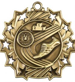 2 1/4 inch Track Ten Star Medal