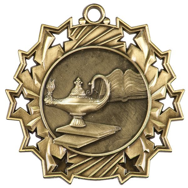 2 1/4 inch Graduate Ten Star Medal
