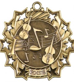 2 1/4 inch Orchestra Ten Star Medal