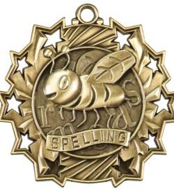 2 1/4 inch Spelling Ten Star Medal