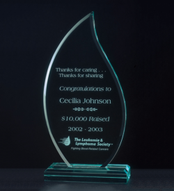 Flame Acrylic Award on Acrylic Base