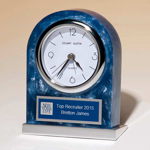 Glass Clock with Frosted Accent 1 Glass Clock with Frosted Accent