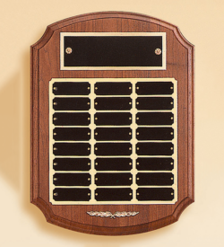 American Walnut Ornate Perpetual Plaque