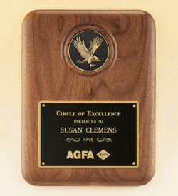 American Walnut Plaque with Eagle Medallion