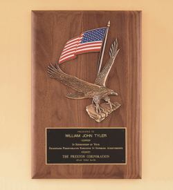 American Walnut Plaque with Eagle Casting