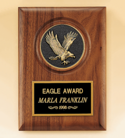 American Walnut Plaque with Eagle Casting