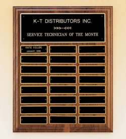 American Walnut Perpetual Plaque