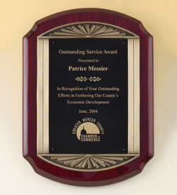 Rosewood Piano Finish Plaque