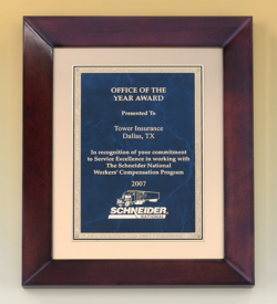 Cherry Finish Wood Frame Plaque