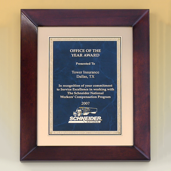 Cherry Finish Wood Frame Plaque 1 Cherry Finish Wood Frame Plaque