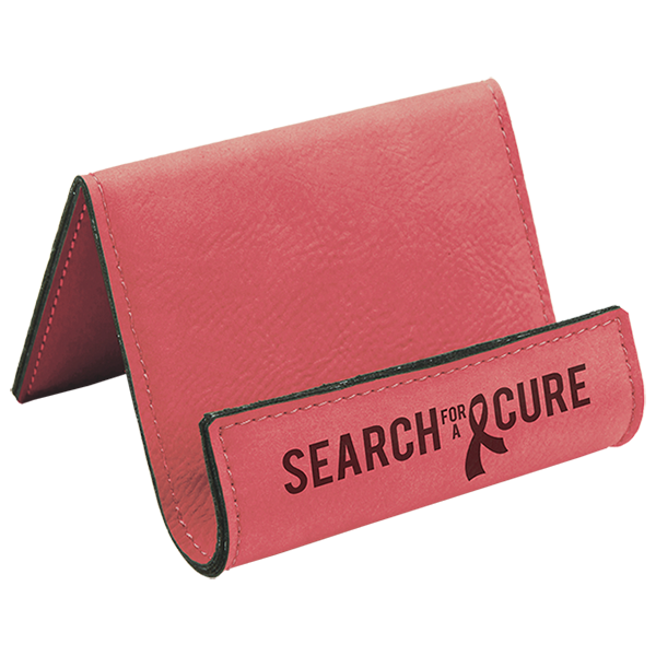Pink Laserable Leatherette Holder Easel
