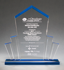 Large Tower Spotlight 1/2" thick acrylic with Blue Accent