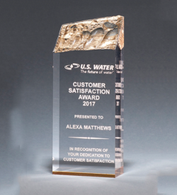 Freestanding Iceberg Acrylic with Gold Accent